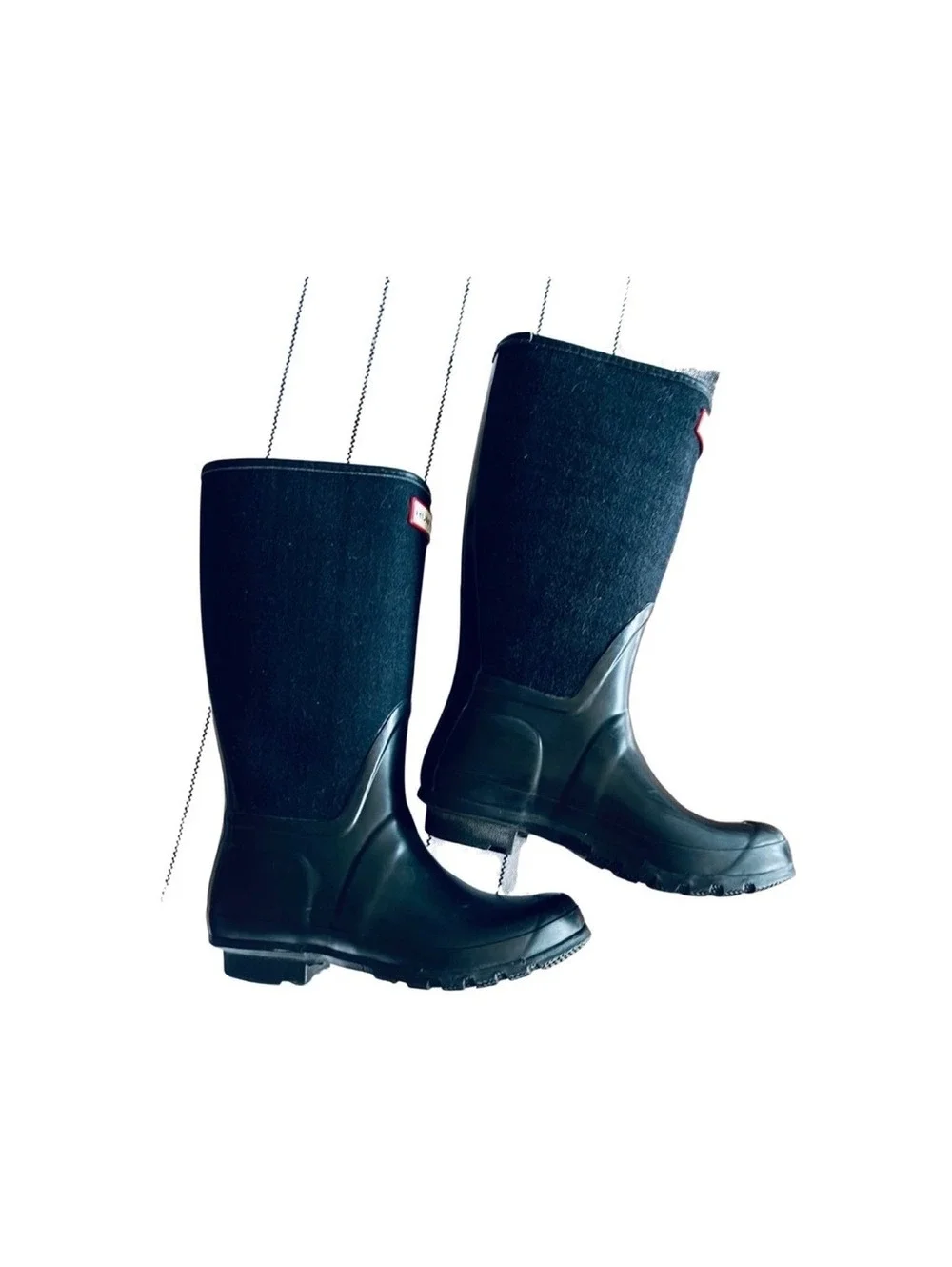 Hunter Women's Original Tall Rain Boots Athena Black Size 6M/7F EU 38 UK 5